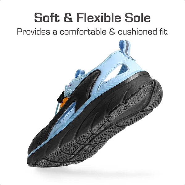 Boys & Girls Closed-Toe Athletic Sport Sandals - BLUE BLACK - 2